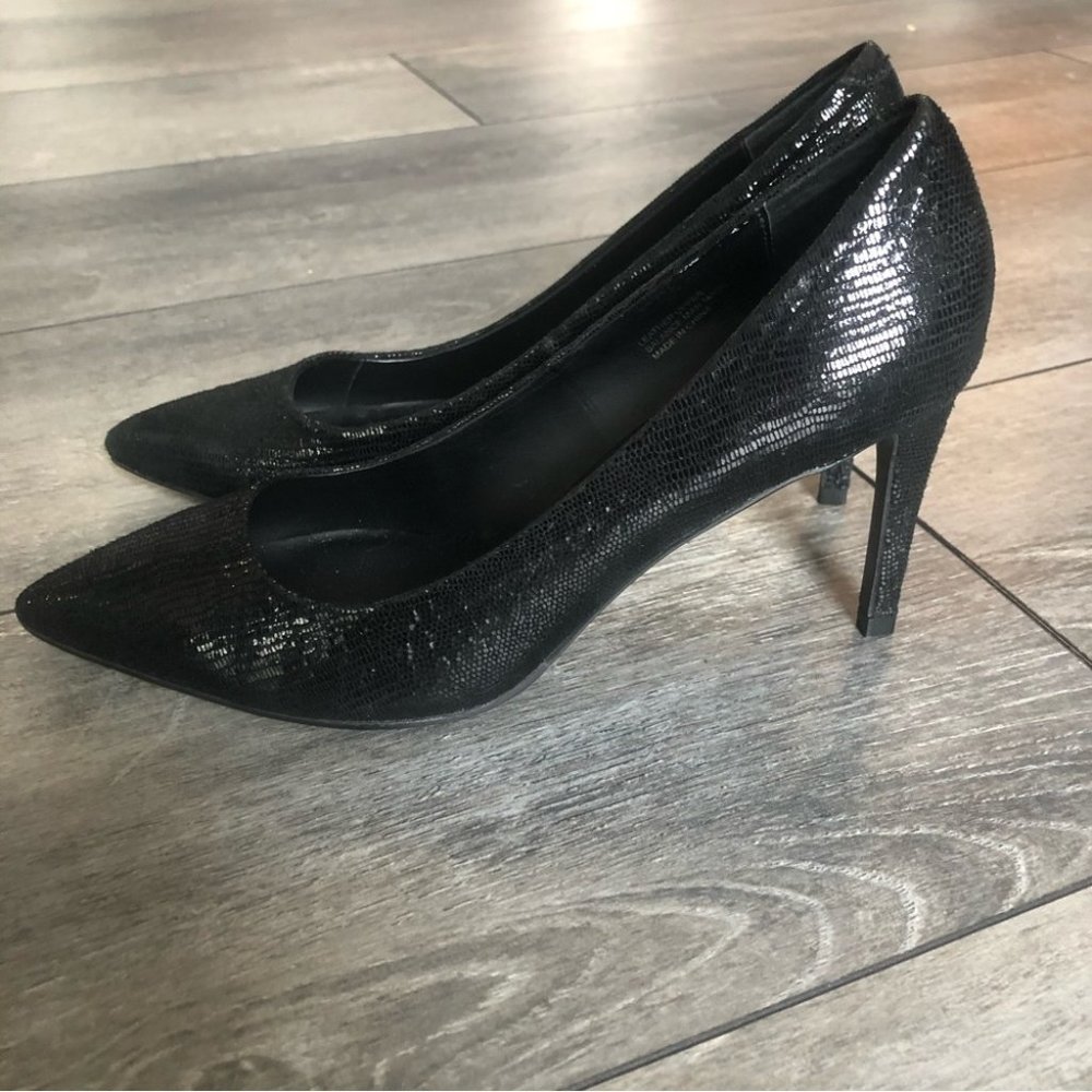 BRAND NEW real leather shiny heels